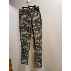 Women's American Eagle Mom Jean Super Stretch Corduroy Camo Size 4 Extra LONG